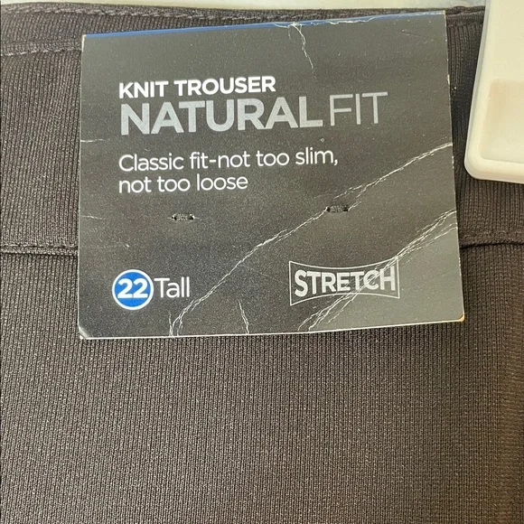 NWT. Avenue 22 Tall Dark Brown Classic Fit Stretch Trousers. - Picture 2 of 9